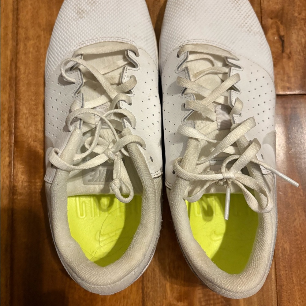 Nike White and Neon Yellow Sneakers